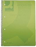 QCONNECT POLY SPIRAL A4 BOOK TRANSGREEN
