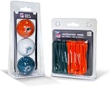 Team Golf NFL Miami Dolphins 3 Golfbälle und 50 Golf-Tees Logo aufgedruckte Golfbälle