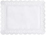 Spitzenpapiere 100 eckig 34 cm x 26 cm weiss