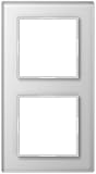 Jung AC 582 GL WW Rahmen Glas 2fach Serie A creation alpinweiß