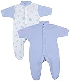 BabyPrem Frühchen Baby 2 Schlafanzüge Strampler Frühgeborene Kleidung Jungen Blauer…