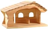 Zigzagmars Krippenstall aus Kiefernholz