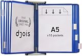 Djois, 415101 - Metall-Wand-Präsentationssystem A5 mit10 antireflex Sichttafeln