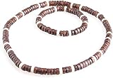 DonDon Halskette und Armband mit Echtholzperlen im Beach Look