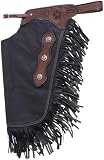 Tough 1 Premium Glatt Leder Chinks mit Korbgeflecht Filigran Braun Medium
