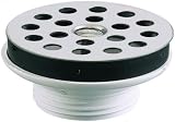 B.H. - BONDE DE LAVABO PLASTIQUE A GRILLE PLATE INOX DIAM. 63MM