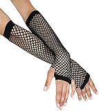 Beautys Love Netz-Handstulpen lang Damen schwarz one size