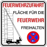LEMAX Feuerwehrzufahrt Schild Silber 500 x 500 mm
