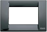 VIMAR SERIE IDEA – Metallplatte Classica 3 Modul schwarz