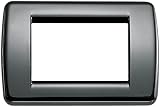 VIMAR SERIE IDEA – Metallplatte Rondo 3 Modul schwarz