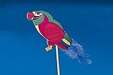 Garcia de Pou 100 Einheit Holz Eis Dekorationen Parrot mit Feder in Box