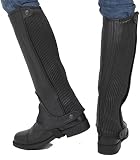 Riders Trend Kinder Reiterchaps Vollnarbenleder Mini Chaps-Dehnfalte