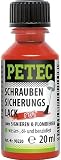 1x 20ml PETEC Schraubensicherungslack Rot Pinselflasche Schrauben Plombenlack