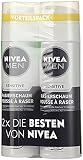 NIVEA Men, 2er Pack Rasierschaum für Männer
