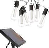 Newpowa Solar Lights Waterproof Flickering Flames Torches 6 Bubbles String Light 84 LEDs…