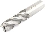 sourcing map Helical Groove 4 Flute High Speed Stahl Cutter Schaftfräser 15 mm x 16 mm de