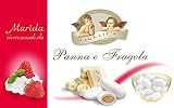 Italienisch Hochzeitsmandeln für Gastgeschenke mit Weiß Schokolade und Erdbeergeschmack