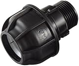 1 Stück PP Fittings Kupplung 1 Zoll Außengewinde auf 32 mm für 32mm PE-Rohr für…