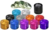 Grinder von Black Leaf -Blau- H36mm 4-tlg Ø50mm mit Diamantschliff