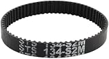 sourcing map s2 m-134 67 Zähne 6 mm Breite Schwarz Gummi Cogged Industrie Zahnriemen de