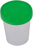 Med-Comfort 10 Urinprobebecher 125 ml mit grünem Schraubdeckel Urinbecher
