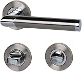 Alpertec Lissabon - R Chrom/Edelstahlfarbig satiniert WC für Badtüren mit Sperrriegel…