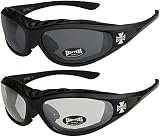 X-CRUZE 2er Pack Choppers 911 Sonnenbrillen Motorradbrille Sportbrille Radbrille