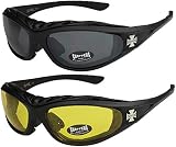 X-CRUZE 2er Pack Choppers 911 Sonnenbrillen Motorradbrille Sportbrille Radbrille