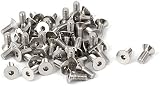 sourcing map 50 Stück M2.5x6mm Senkkopfschrauben Edelstahl Innensechskant Flachkopf…