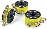 BESTDIVERS Tauchrolle Finger Reel Karabiner Messing 15 m Gelb
