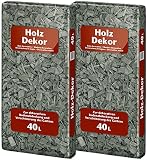 Floragard Mulch Universal Holzdekor anthrazit grau 2 x 40 L
