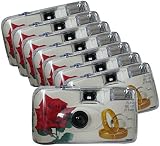 TopShot 376092 Golden Roses Einwegkamera 40027 mit eingebautem Blitzgerät Paket mit 8…