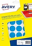 Avery pet30b Schutzhülle de 240 Pastilles Durchmesser 30 mm A5 blau