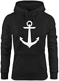 MoonWorks moderner Damen Hoodie mit Anker Motiv