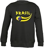 Supportershop Sweat Kinder Schwarz Brasilien Fußball 12 Jahre schwarz