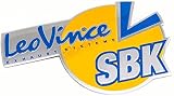 LeoVince SBK Aluminium-Emblem Silber für Motorrad