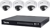 VIVOTEK NVR Video Recorder mit 4 Outdoor Überwachungskameras