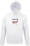 Supportershop Kapuzensweatshirt Erwachsene England Weiß Fußball L weiß