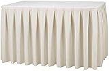Gastro Uzal Skirting/Kellerfalte in ecrü/Creme 410 x 73 cm Skirtings für Tische