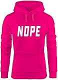 MoonWorks Kapuzen-Pullover Damen Nope Hoodie Pink L