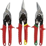 Milwaukee Metal Snips Triple Pack Left Right and Straight Cut Blechscheren Promo-Set…
