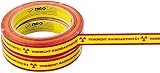 neoLab Acrylat Warn-Klebeband mit Aufdruck "Vorsicht Radioaktivität"
