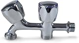 ’anzapack 952077r Doppel-Wasserhahn für Waschmaschine 1/2 "x 3/4 x 3/4"