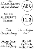 efco Clear Stamps Einschulung 8 Stk Stempel 7.4x10.5 cm Silikon Motivgröße 2.2-3.6 cm…