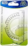 TSI 46208 Winkelmesser 180 Grad mit Lineal 10 cm