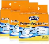 Swirl Brillen-Putztücher 30 einzeln verpackte Tücher in Spenderbox