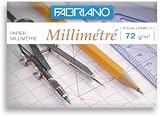 FEDRIGONI 46349 Millimeterpapier Fabriano 72 g A4 297 x 210 mm Bistre Beutel 12 Stück rot