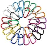 QitinDasen 30Pcs Premium Aluminum Alloy Locking Carabiner Set