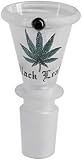 Black Leaf Glaskopf konisch sandgestrahlt