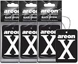 AREON X Autoduft Schwarz Kristall Auto Lufterfrischer Aufhänger Anhänger Spiegel Pappe 2D